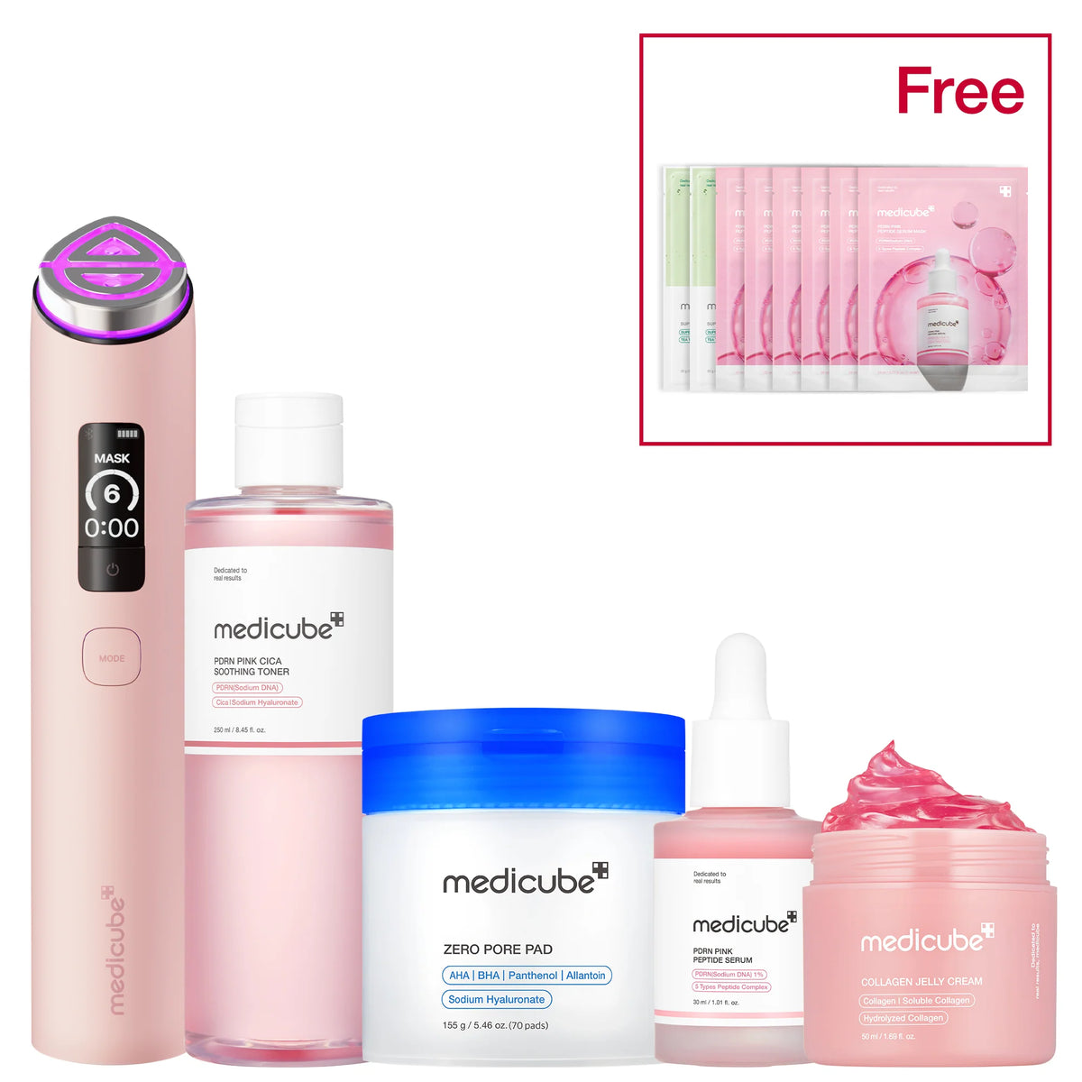No.1 Best Glass Glow Set Pink