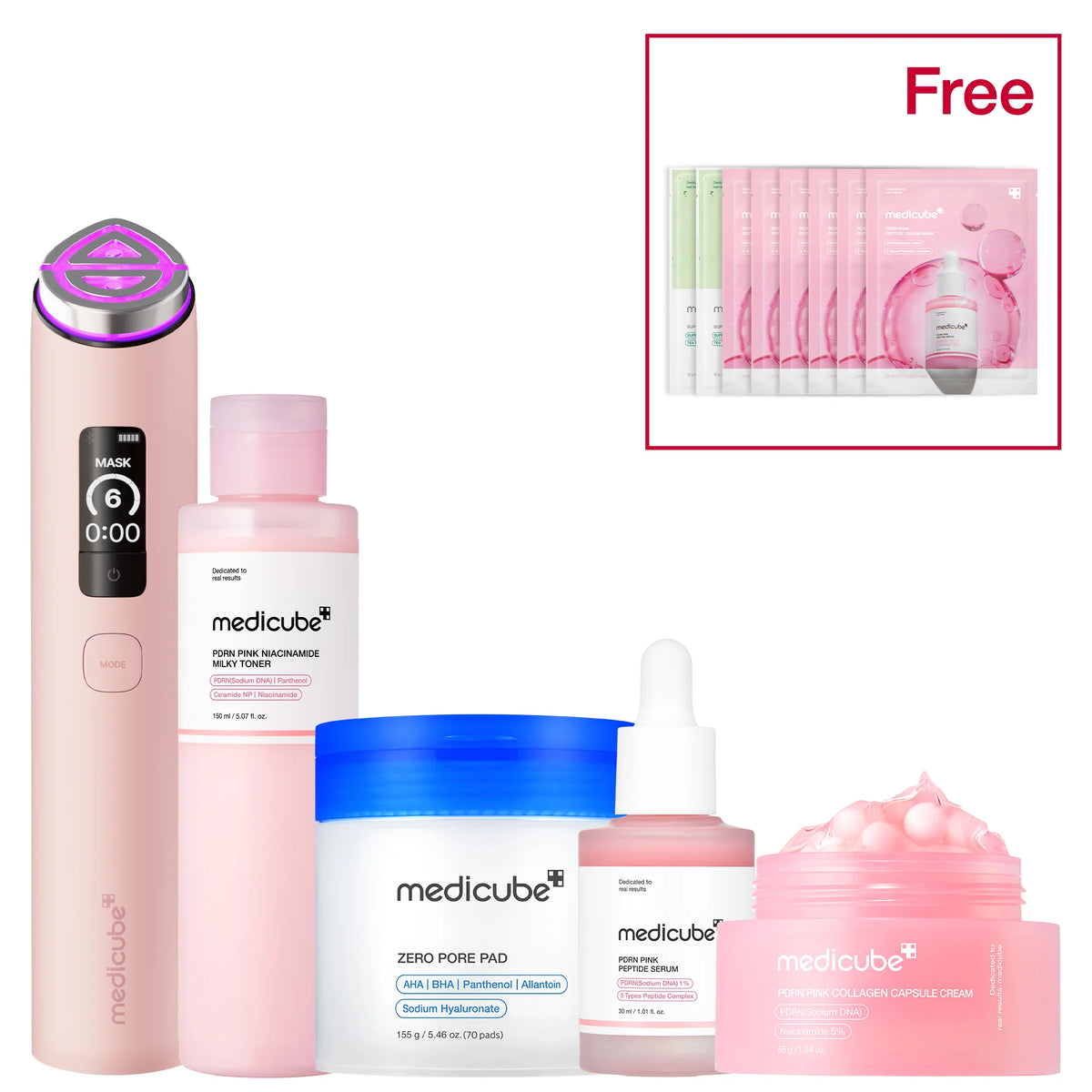 No.1 Best Glass Glow Set Pink